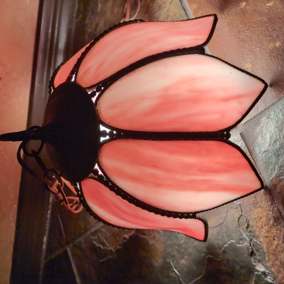 Vintage Slag Glass Pendant Light - Picture 11 of 12